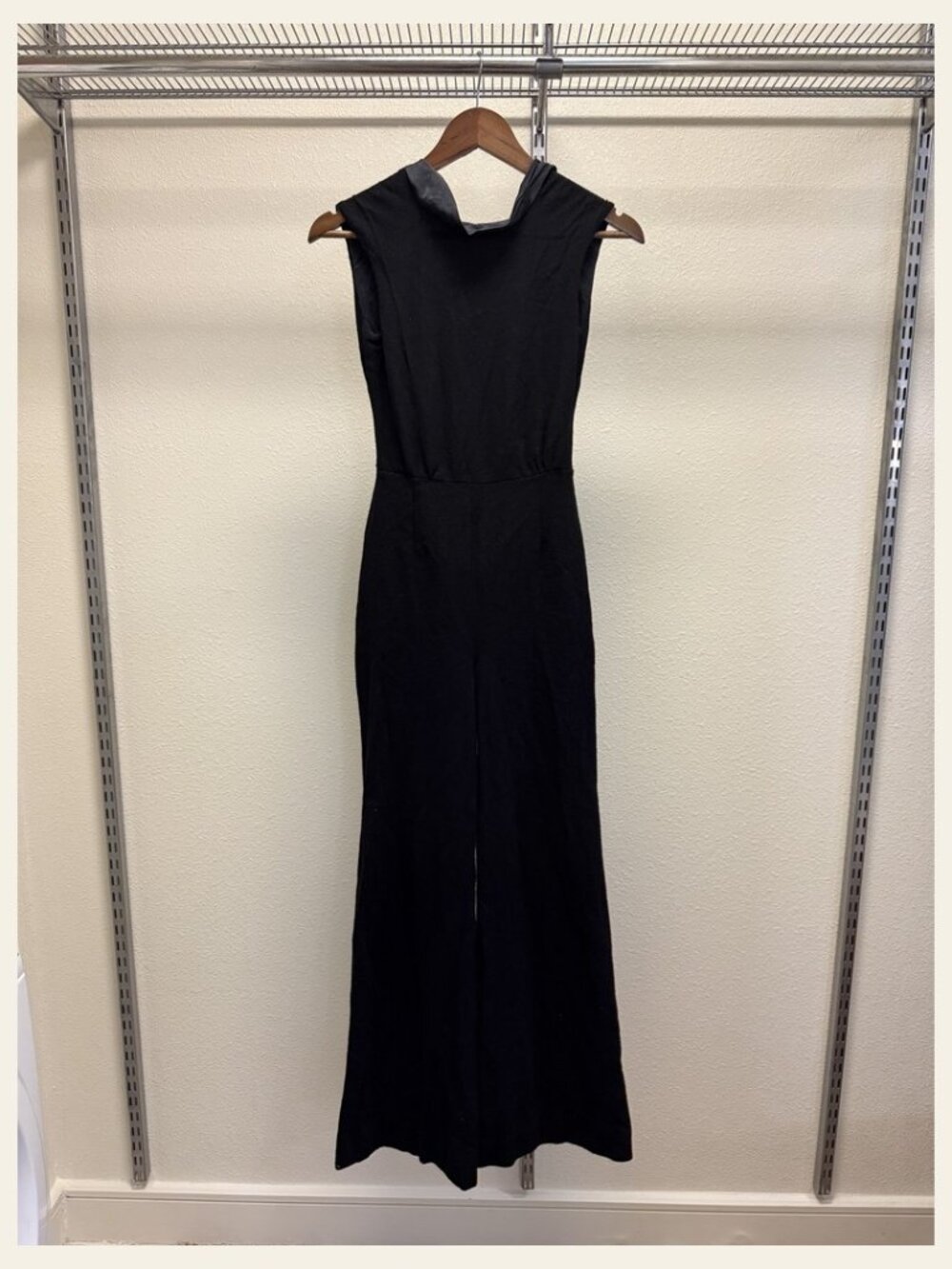 Ermanno Scervino FW 2011 Runway Black Wool Backless Wide Leg Jumpsuit IT 38